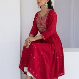 TANNAH Women Printed Anarkali Kurta image 2