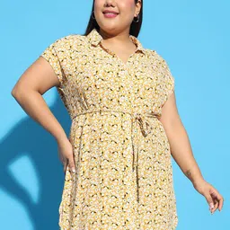 Oxolloxo Women Floral Printed Fit & Flare Dress-image-92