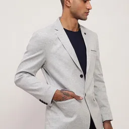 SHOWOFFFF Slim-Fit Notched Lapel Single Breasted Blazer image 3