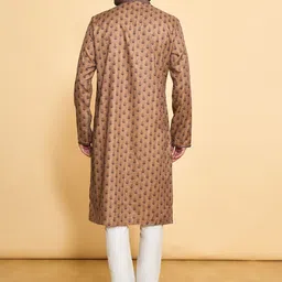 Arihant Rai Sinha Floral Printed Mandarin Collar Thread Work Straight Kurta With Churidar image 4