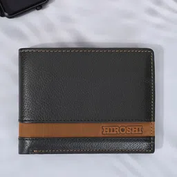 HIROSHI Men Leather Two Fold Wallet image 2