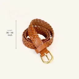 KARGHA INDIA Unisex Braided Leather Formal Belt image 5
