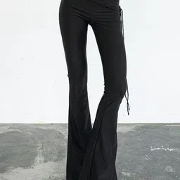 LULU & SKY Women Flared Low-Rise Bootcut Trousers-picture-40