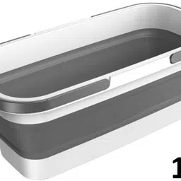 revatakg 16L Foldable Silicone Bucket With Wheels for Mop Cleaning, Camping Travel, Car Plastic, Silicone 0 Pockets image 4