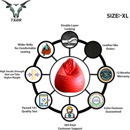 txor XL Tear Drop Bean Bag Cover (Without Beans) image 4