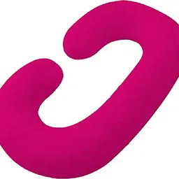 amcaton Microfibre, Polyester Fibre Pregnancy Pillow Pack of 1 Solid ultra soft c shaped pillow image 3