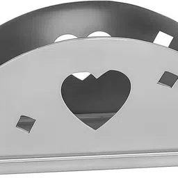 mallichh Stainless Steel Heart Shape Napkin Holder Elegant Table Tissue Stand Set of 1 Napkin Rings-picture-21