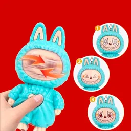 Cute Labubu Face Changing Keychain Gift for Kids, Friends, and Teens-image-8