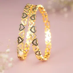 AARSHVI Set of 2 Gold-Plated Meenakari Bangles-picture-28