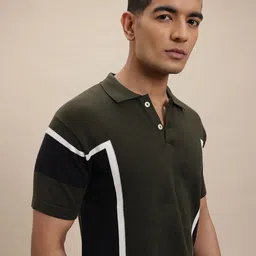 The Roadster Lifestyle Co. Men Colourblocked Polo Collar Pure Cotton T-shirt-picture-35