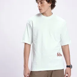 glitchez Typography Printed Relaxed Fit T-shirt image 4