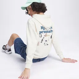DressBerry Text Talk Printed Hooded Sweatshirt image 2