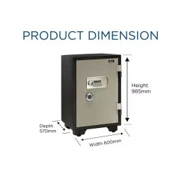 OZONE 145 L Digital Fire-Resistant Notify Safe, Fire Warrior- 99 N image 2