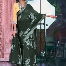 SANISA Floral Zari Handloom Saree image 3