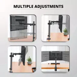 Robustt 38.1 - 83.82 cm Screen Size Alloy Steel Black Tabletop Desktop Monitor Mount (Pack of 5) image 3