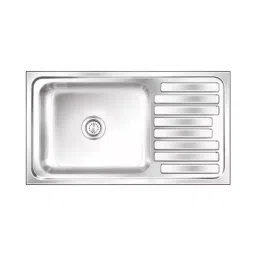 Nirali BG Kitchen Sink Popular Series Medium 864x510 mm (34x20 inch) Glossy Finish Stainless Steel, Elegance Deluxe-picture-20