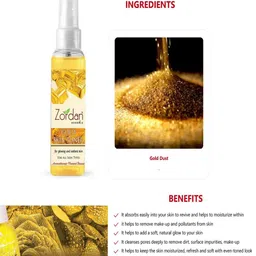 ZORDAN Set Of 4 Herbals Gold Skin Toner- 100ml Each image 5