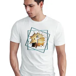 Seekbuylove Men Graphic Printed Round neck Short Sleeves Bio Finish Cotton T-shirt-picture-33