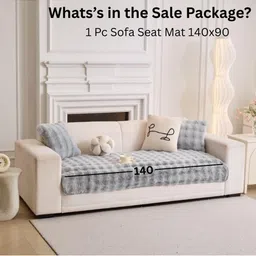 HOMETHREADS Grey Embroidered Sofa Cover image 2