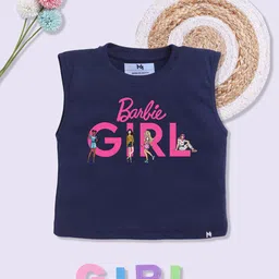 YK X Minute Mirth Girls Barbie Printed Cotton Tank Crop Top-picture-32