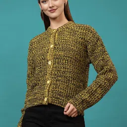 Chemistry Women Ribbed Woollen Cardigan-picture-31