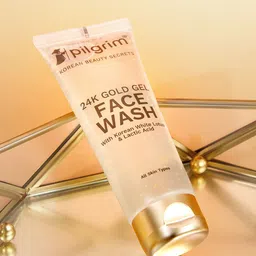 Pilgrim Set Of 2 24K Gold Gel Face Wash with Korean White Lotus & Lactic Acid - 80ml Each image 3