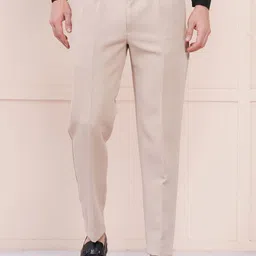 FUKUSO Men Tapered Fit Easy Wash Pleated Formal Trousers-picture-17