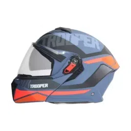 Studds TROOPER D1 DECOR MATT BLUE (600 mm) X Large Full Face Flip-Up Helmet, D1 MATT BLUE N8 image 3