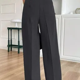 Next One Women Smart Loose Fit High-Rise Easy Wash Pleated Trousers image 4