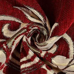 Furnishing Hut Maroon & Maroon Chenille 2 Piece Sofa Cover image 2