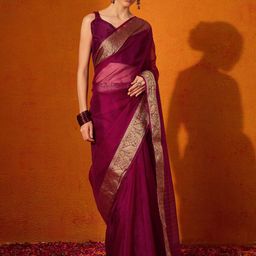 Mitera Zari Organza Saree-picture-10