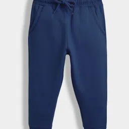 Orange Sugar 100% Cotton Fleece Knit Pack Of 2 Solid Winter Wear Joggers - Blue & Brown image 3