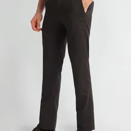 Arrow Men Solid Mid-Rise Printed Trousers image 2