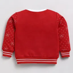 Wonderchild Full Sleeves Cute Baby Text Printed Light Winter Sweatshirt - Red image 3