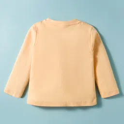 Tango Single Jersey Knit Full Sleeves T-Shirts With Deer & Bow Print Pack of 2 - Yellow & Peach image 3