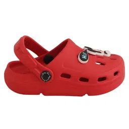 Disney by Yellow Bee Perforated Clogs With Mickey Mouse Charms - Red image 5