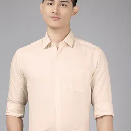 Arrow Manhattan Slim Fit Textured Pure Cotton Formal Shirt-image-66