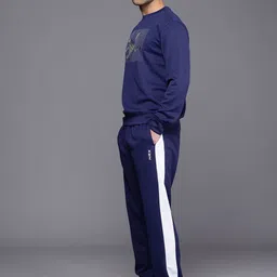 HRX by Hrithik Roshan Men Brand Logo Printed Rapid-Dry Running Tracksuit image 2