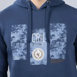 Cantabil Men Printed Hooded Sweatshirt image 2