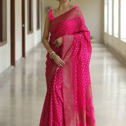 AMRUTKALA SAREES Woven Design Zari Banarasi Saree-picture-19