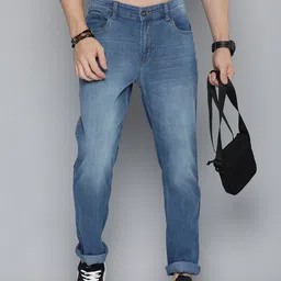 r.code by the roadster life co. R Code by The Roadster Life Co Men Micheal Slim Fit Light Fade Jeans-picture-12