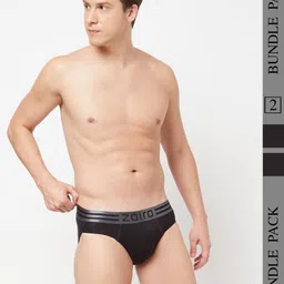 Zoiro Pack of 2 Cotton Mid-Rise Basic Briefs-picture-43
