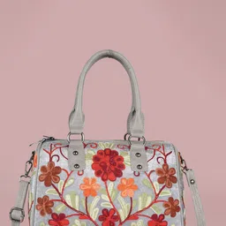 EVEDA Floral Embroidered Structured Shoulder Bag-picture-13
