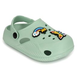 TRUFFLE COLLECTION Perforated Clogs With Butterfly & Rainbow Charms - Green-picture-32