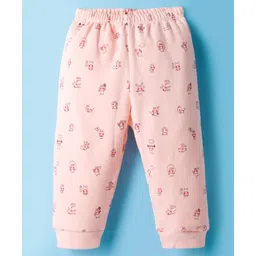 Tango Knit Full Length Fleece Pant With Animal Print - Pink-picture-15