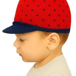 ketkar Unisex Kids Printed Woollen Visor Cap image 4