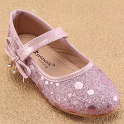Cute Walk by Babyhug Ballerinas With Velcro Closure & Bow Applique - Pink image 3