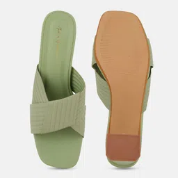 Mast & Harbour Women Textured Block Heel Sandals image 2