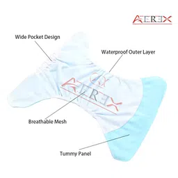 AEREX Reusable Baby Cloth Diapers For 6 Months to 3 Years With 2 Insert Pad Leak Proof Washable Diapers For New Born Babies Adjustable Pocket Cloth Diaper Nappies (Purple & Light Blue) image 5