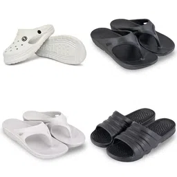Feel alive Men Set of 4 Clogs Flip Flops-picture-17